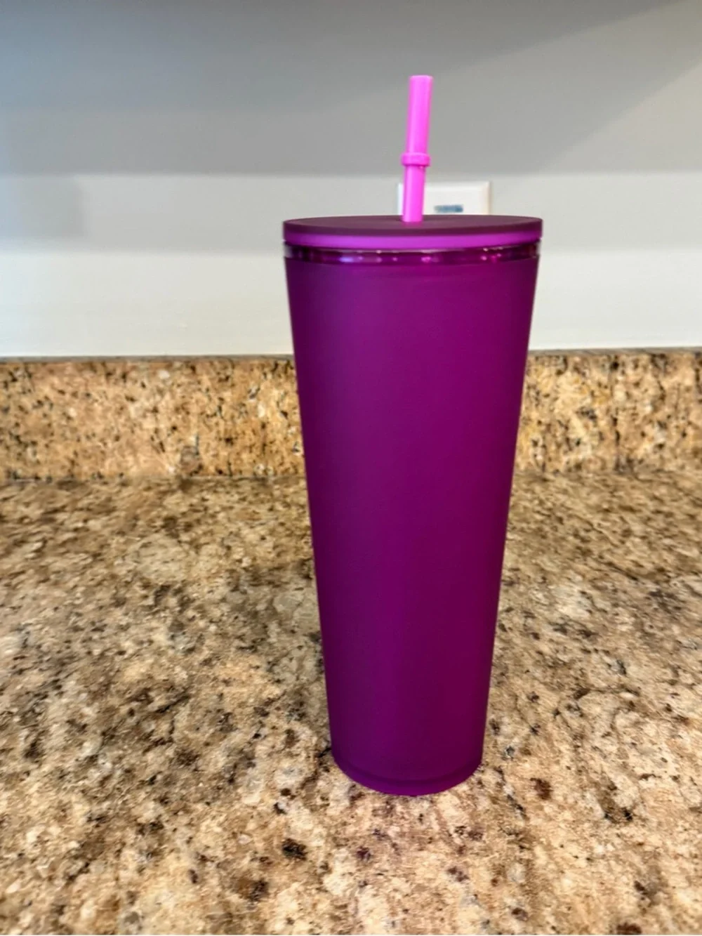 Starbucks Venti Purple Soft Touch Cold Cup Tumbler 2022